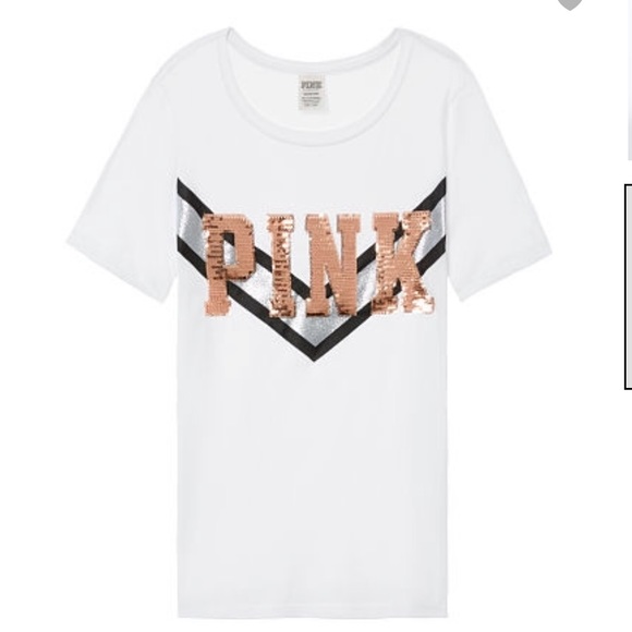 PINK Victoria's Secret Tops - NWT VS PINK BLING CREW TEE